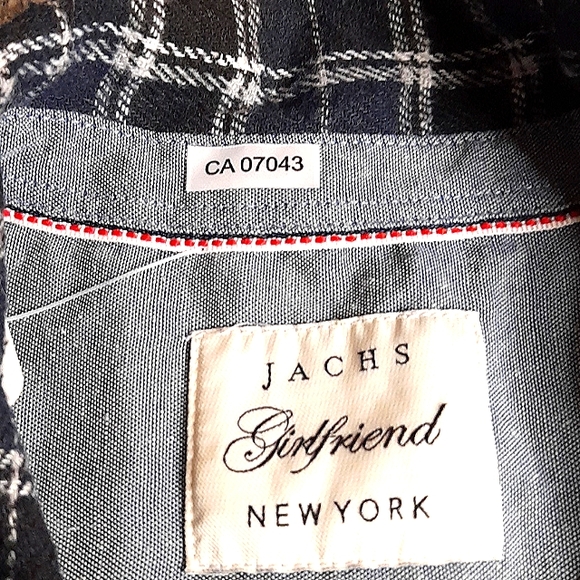 JACHS GIRLFRIEND NY WOMENS SMALL PLAD SHIRT - Picture 2 of 2